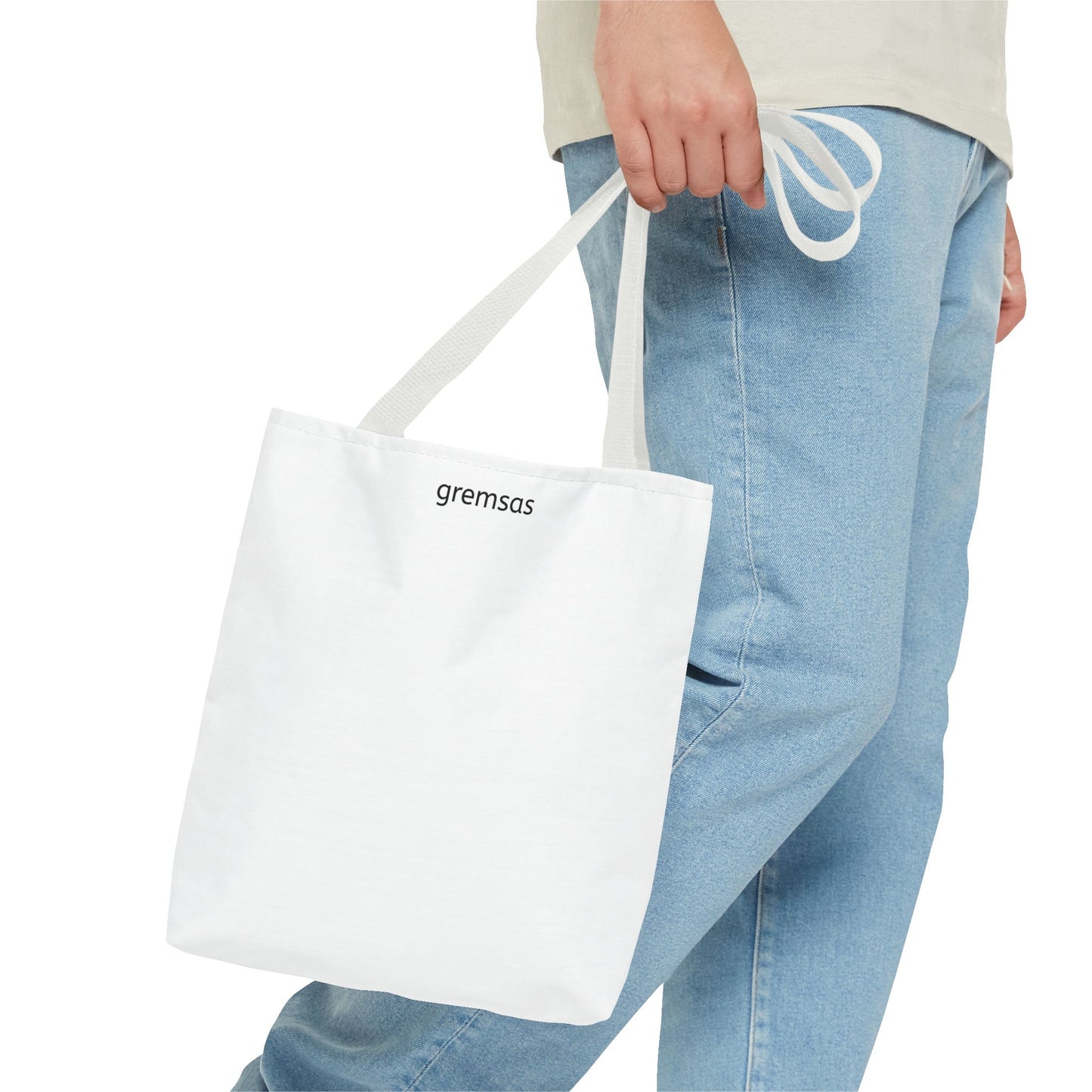 Minimal Logo Tote Bag — Classic All-Over Print Canvas Tote