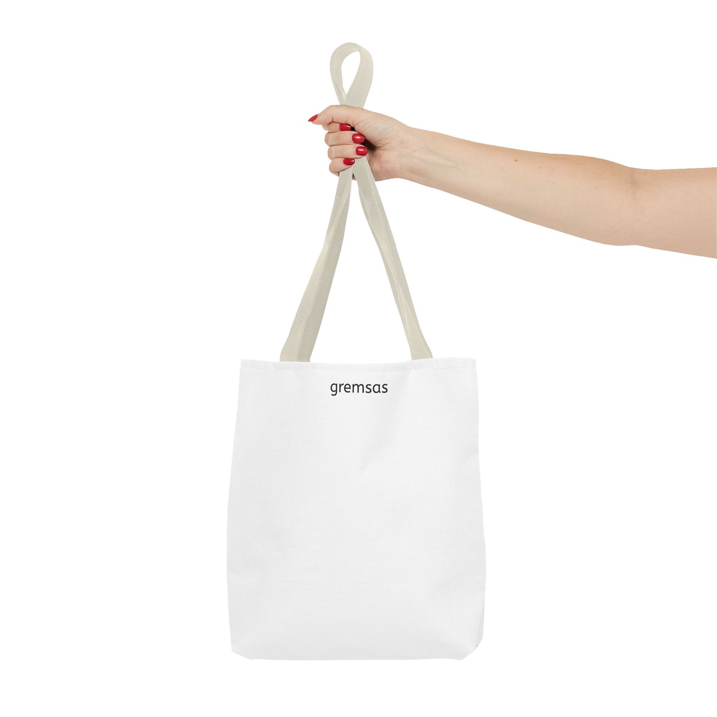 Minimal Logo Tote Bag — Classic All-Over Print Canvas Tote