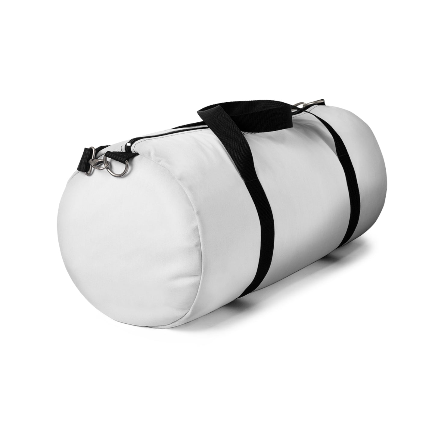 Classic White Duffel Bag – Spacious Travel & Gym Carryall