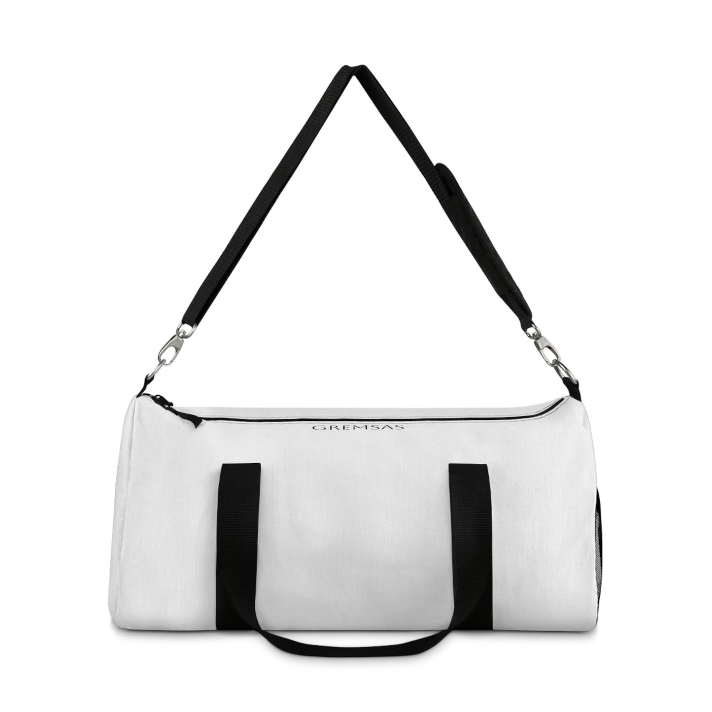 Classic White Duffel Bag – Spacious Travel & Gym Carryall