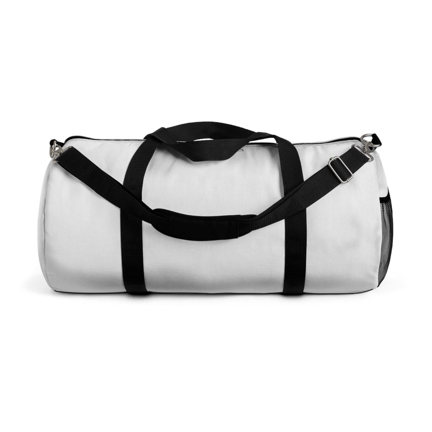 Classic White Duffel Bag – Spacious Travel & Gym Carryall