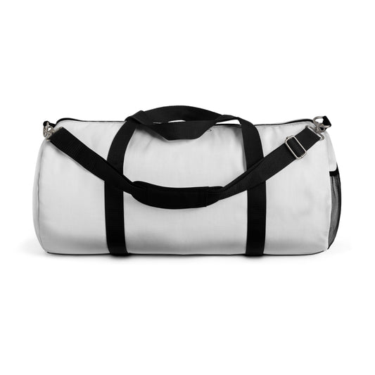 Classic White Duffel Bag – Spacious Travel & Gym Carryall
