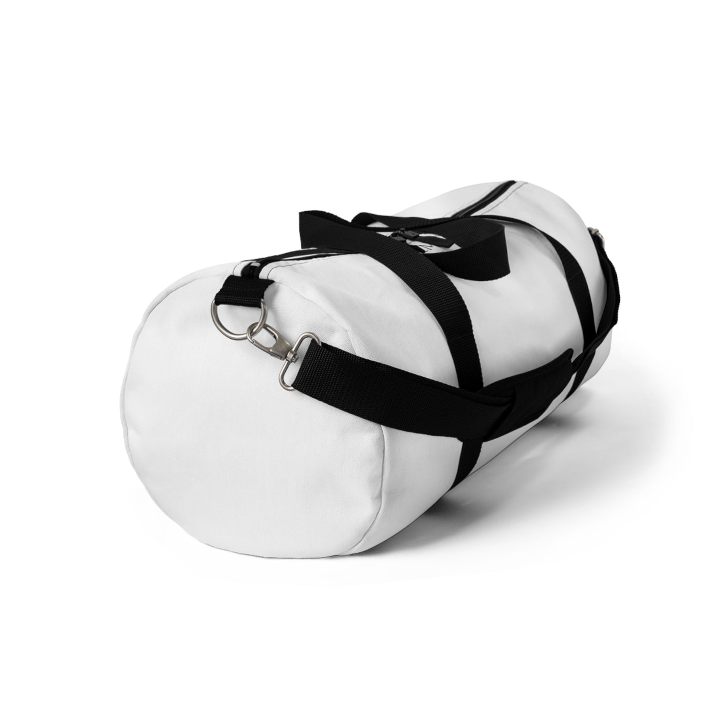 Classic White Duffel Bag – Spacious Travel & Gym Carryall