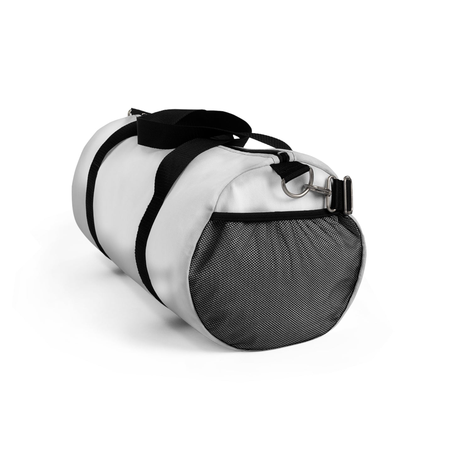 Classic White Duffel Bag – Spacious Travel & Gym Carryall