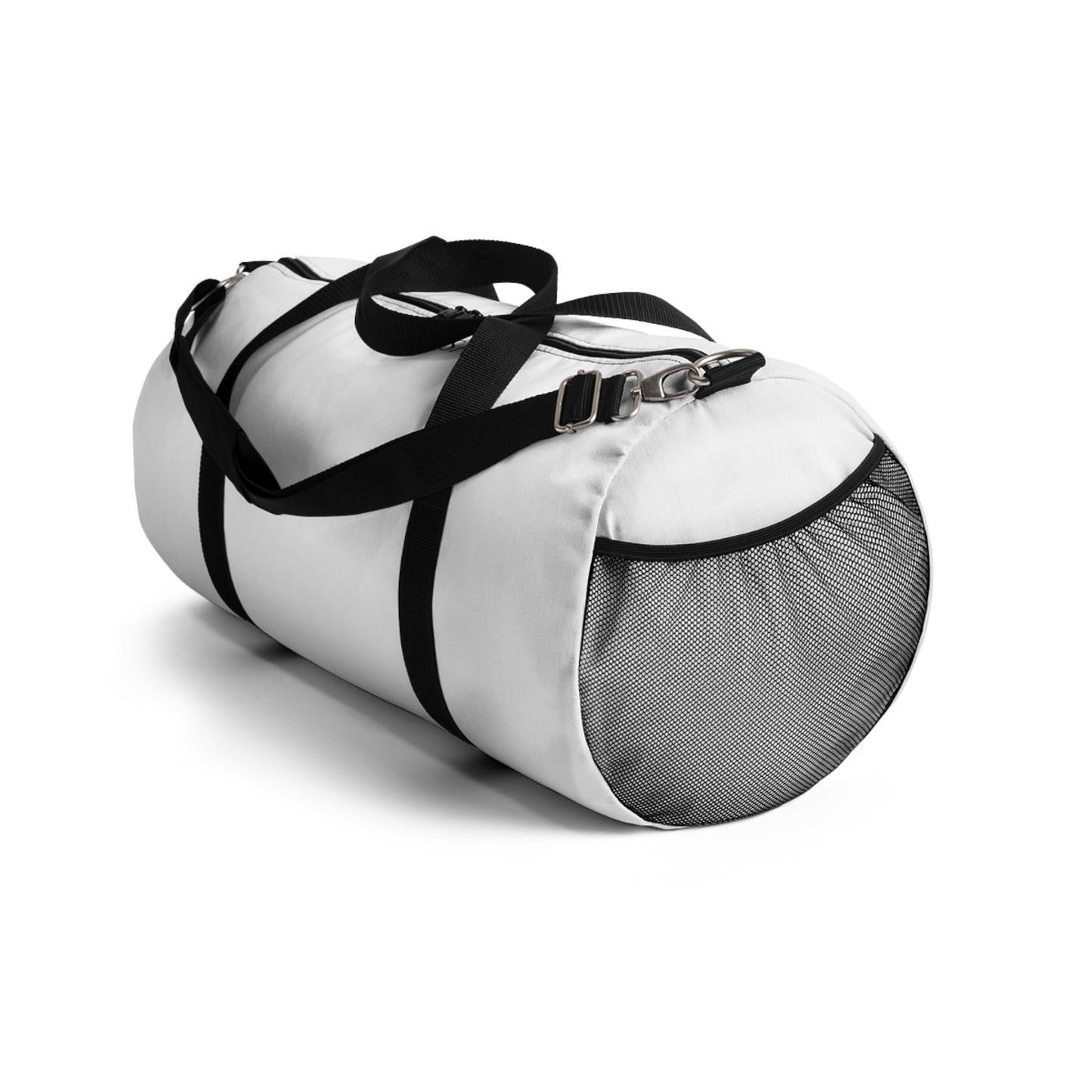 Classic White Duffel Bag – Spacious Travel & Gym Carryall