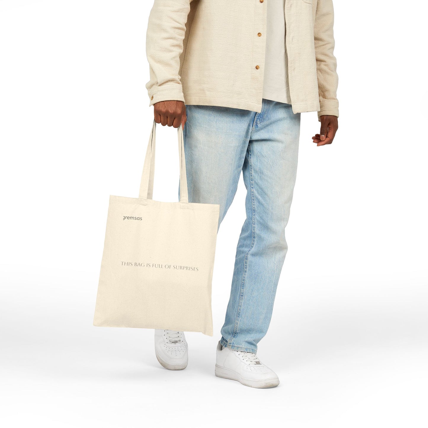 Minimal Canvas Tote Bag — Natural Cotton Everyday Shopper