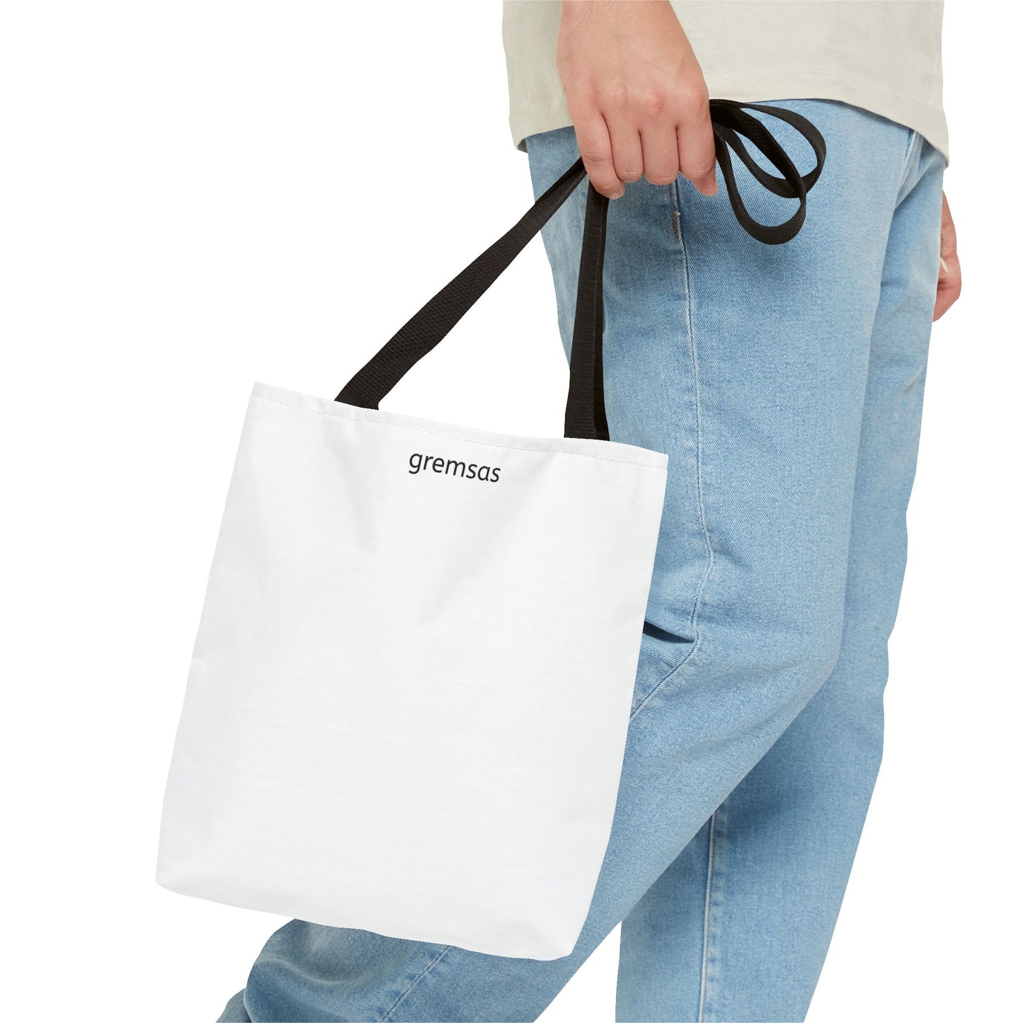 Minimal Logo Tote Bag — Classic All-Over Print Canvas Tote