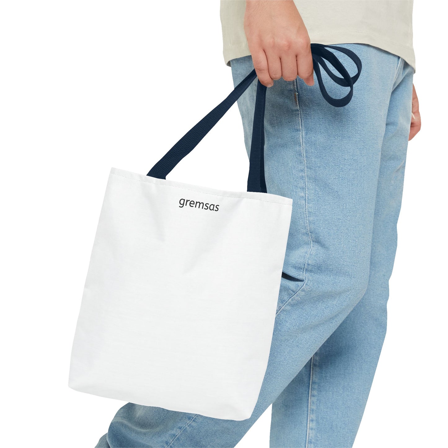 Minimal Logo Tote Bag — Classic All-Over Print Canvas Tote